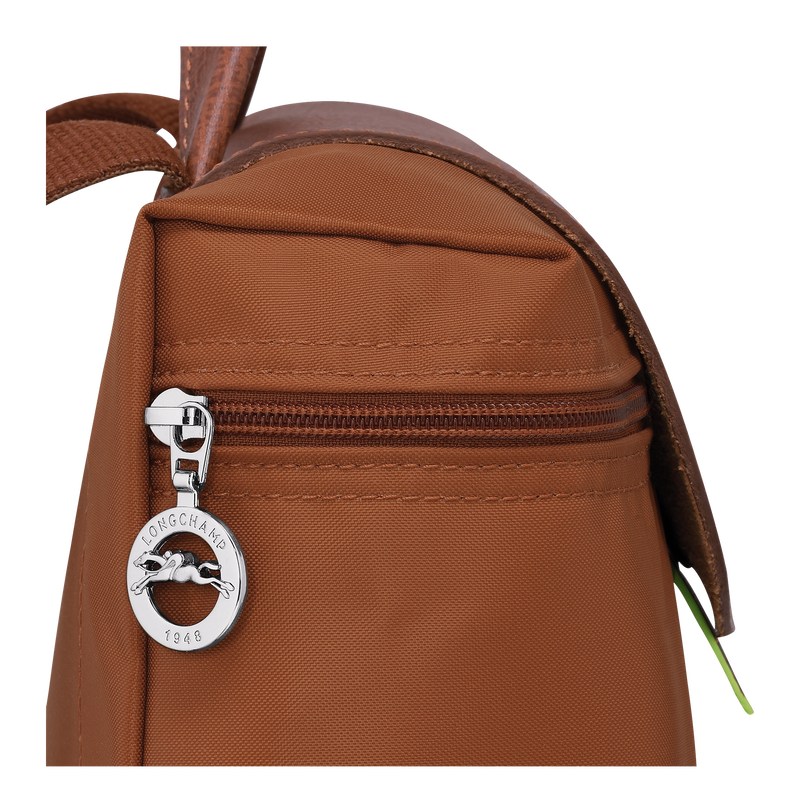 Longchamp Le Pliage Green M Backpack - Recycled canvas Backpacks Cognac | PG24-F5FL