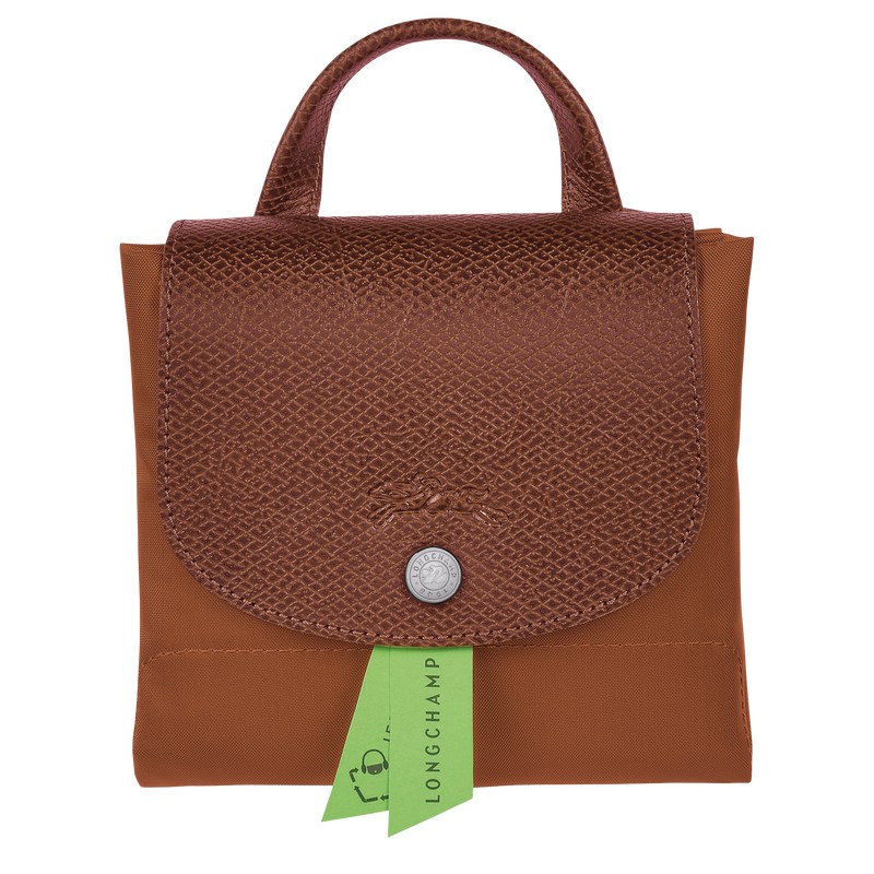 Longchamp Le Pliage Green M Backpack - Recycled canvas Backpacks Cognac | PG24-F5FL