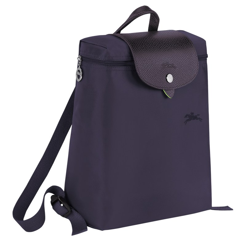 Longchamp Le Pliage Green M Backpack - Recycled canvas Backpacks Bilberry | BL78-A5NX