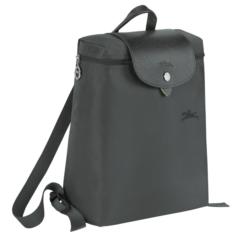 Longchamp Le Pliage Green M Backpack - Recycled canvas Backpacks Graphite | EW99-K9PK