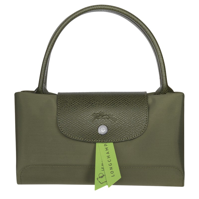 Longchamp Le Pliage Green M Handbag - Recycled canvas Handbags Forest | FP49-I2QP