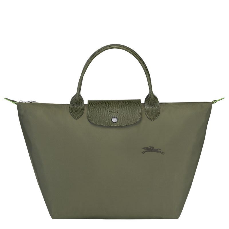 Longchamp Le Pliage Green M Handbag - Recycled canvas Handbags Forest | FP49-I2QP