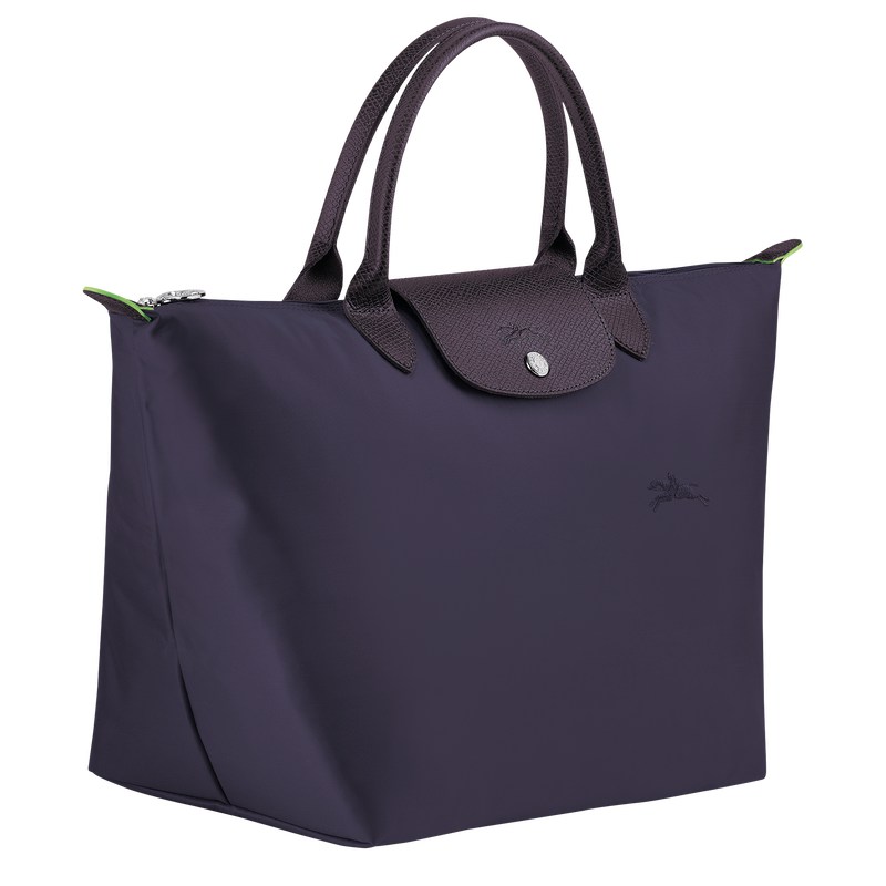 Longchamp Le Pliage Green M Handbag - Recycled canvas Handbags Bilberry | OG07-R9ZO