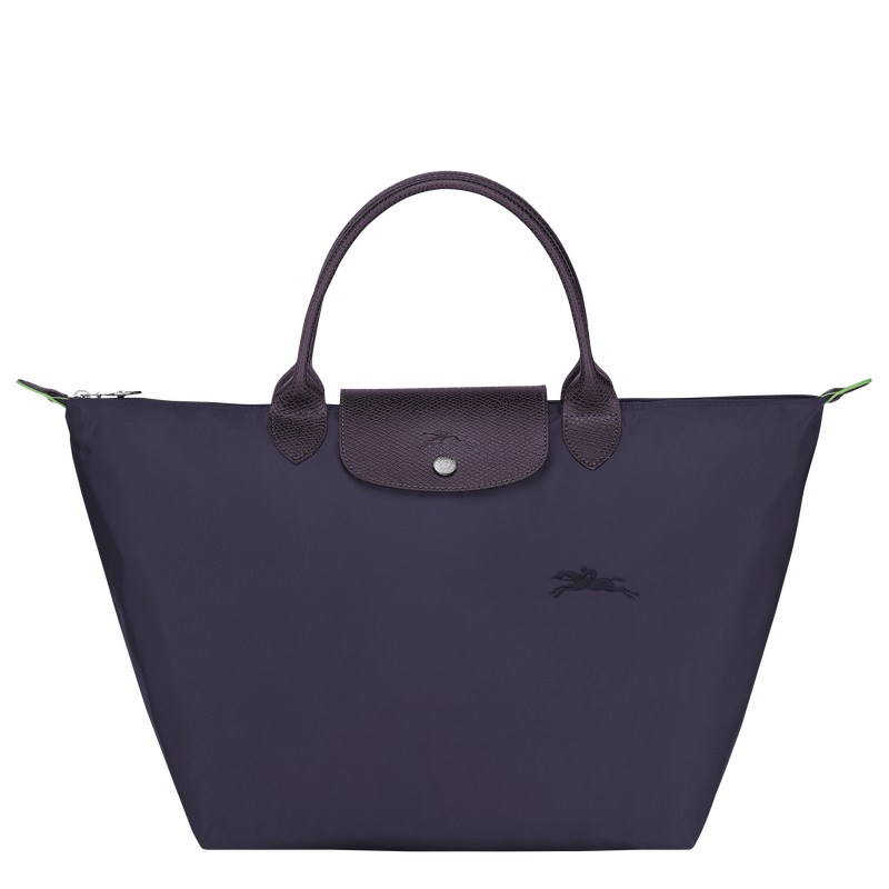 Longchamp Le Pliage Green M Handbag - Recycled canvas Handbags Bilberry | OG07-R9ZO