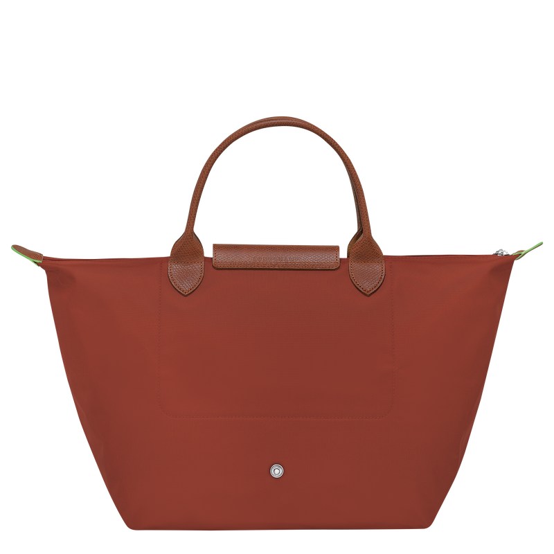 Longchamp Le Pliage Green M Handbag - Recycled canvas Handbags Chestnut | HE64-V8AG