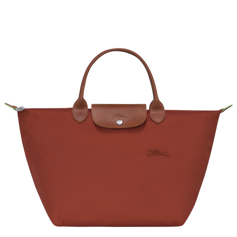 Longchamp Le Pliage Green M Handbag - Recycled canvas Handbags Chestnut | HE64-V8AG