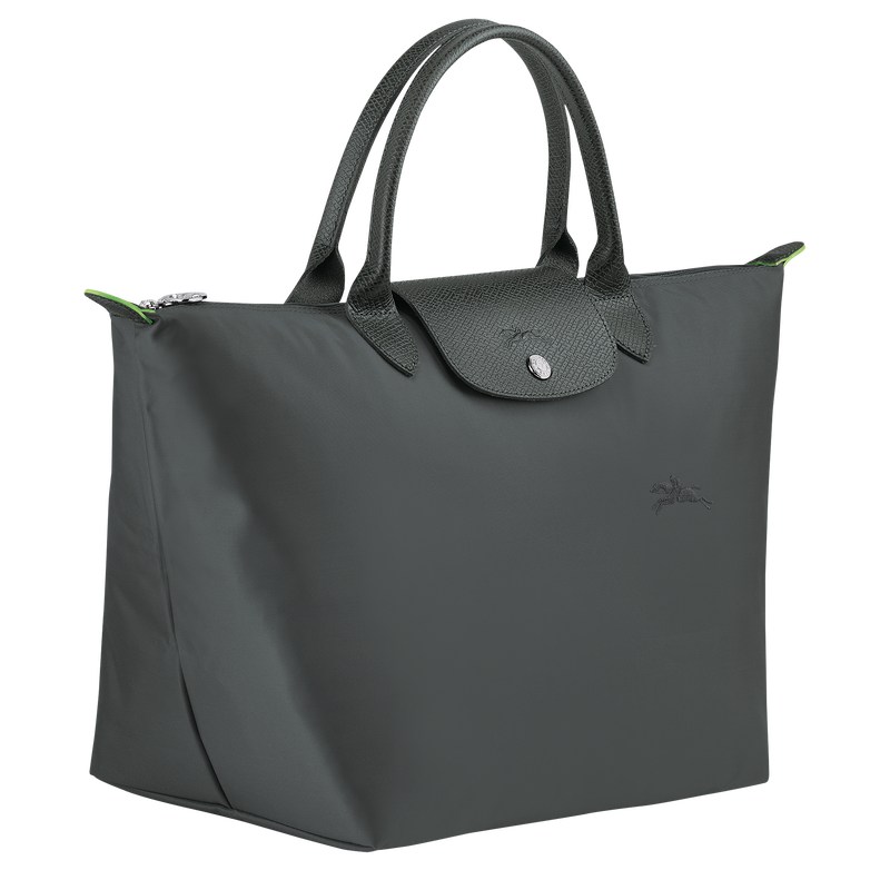 Longchamp Le Pliage Green M Handbag - Recycled canvas Handbags Graphite | QH43-F1YG