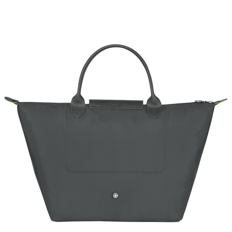 Longchamp Le Pliage Green M Handbag - Recycled canvas Handbags Graphite | QH43-F1YG