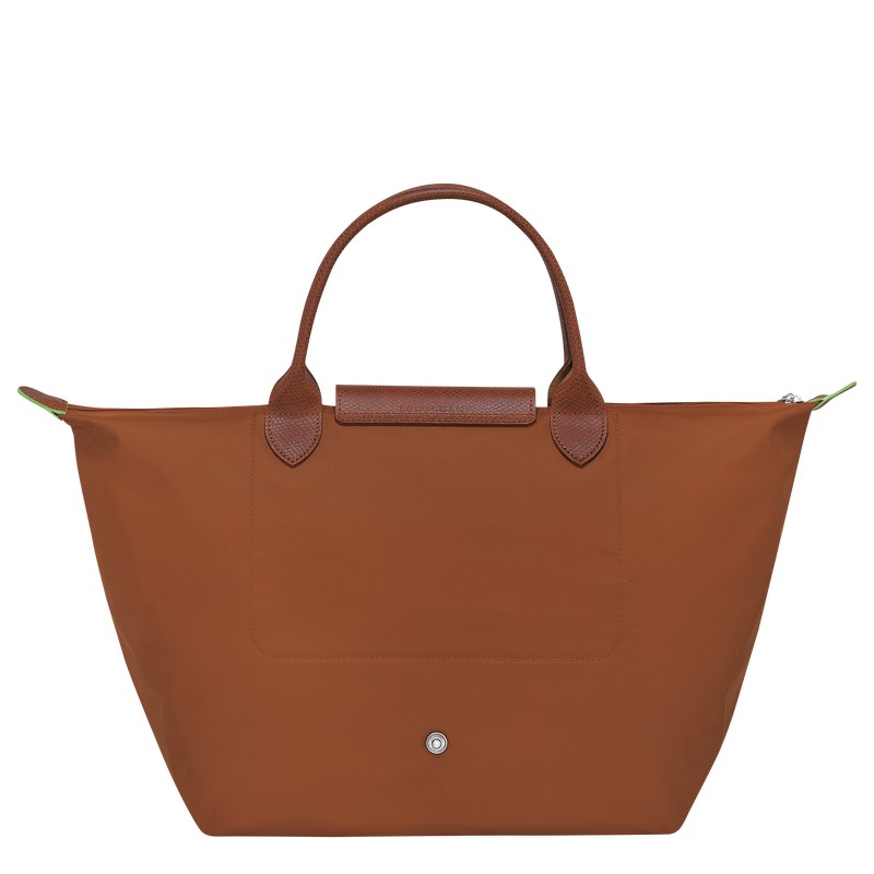 Longchamp Le Pliage Green M Handbag - Recycled canvas Handbags Cognac | HH22-P1UN