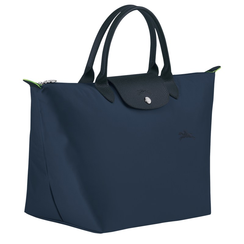 Longchamp Le Pliage Green M Handbag - Recycled canvas Handbags Navy | RG52-C8HV