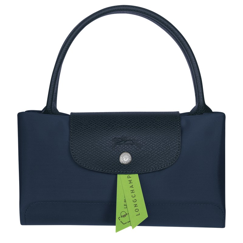 Longchamp Le Pliage Green M Handbag - Recycled canvas Handbags Navy | RG52-C8HV