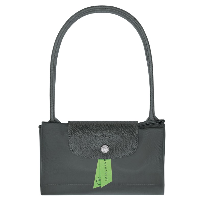 Longchamp Le Pliage Green M Tote bag - Recycled canvas Shoulder bags Graphite | VL11-F7NJ