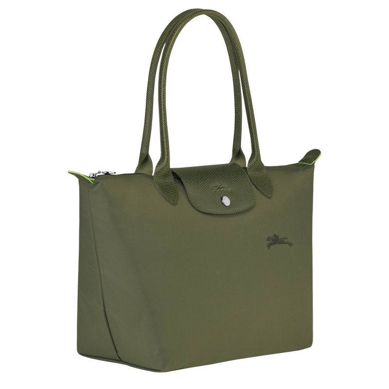 Longchamp Le Pliage Green M Tote bag - Recycled canvas Shoulder bags Forest | UP56-F4DW