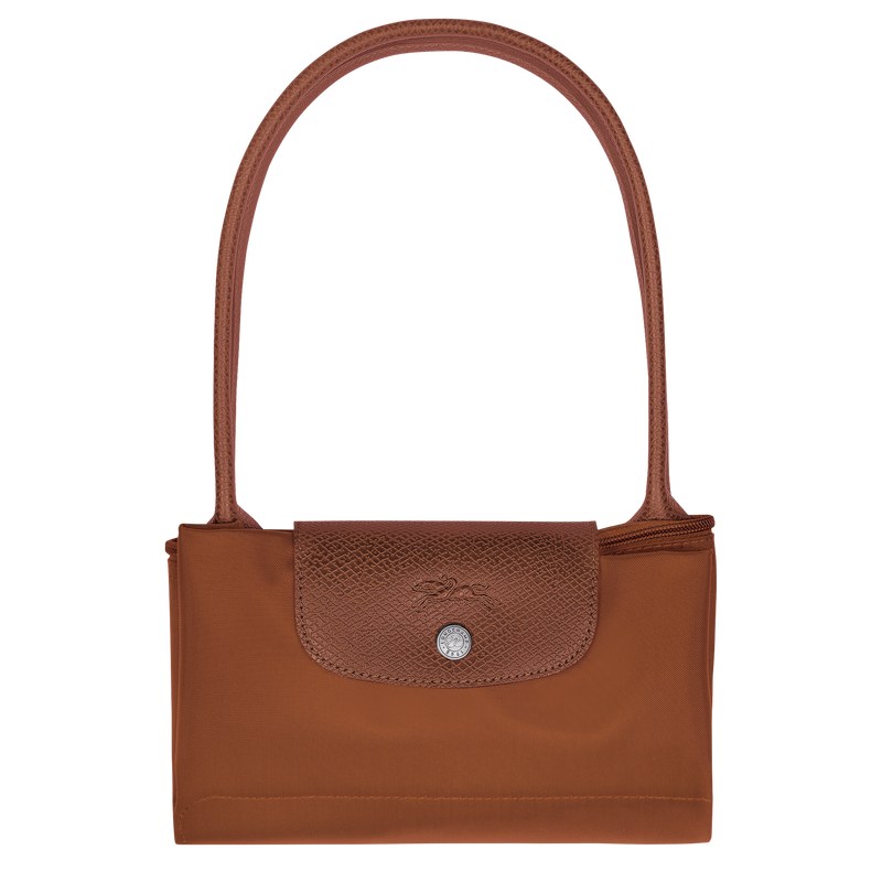 Longchamp Le Pliage Green M Tote bag - Recycled canvas Shoulder bags Cognac | EM52-Q6YG