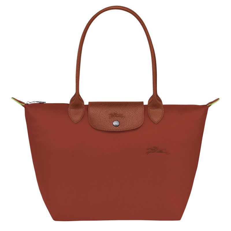 Longchamp Le Pliage Green M Tote bag - Recycled canvas Shoulder bags Chestnut | AP64-I2RB