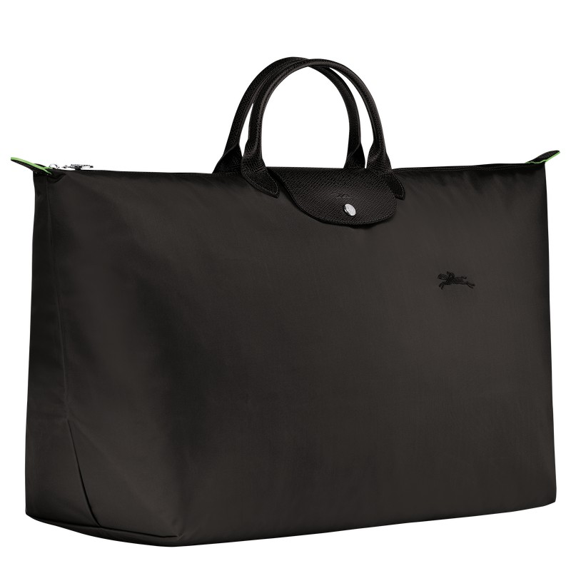 Longchamp Le Pliage Green M Travel bag - Recycled canvas Travel bags Black | DM34-K5RS