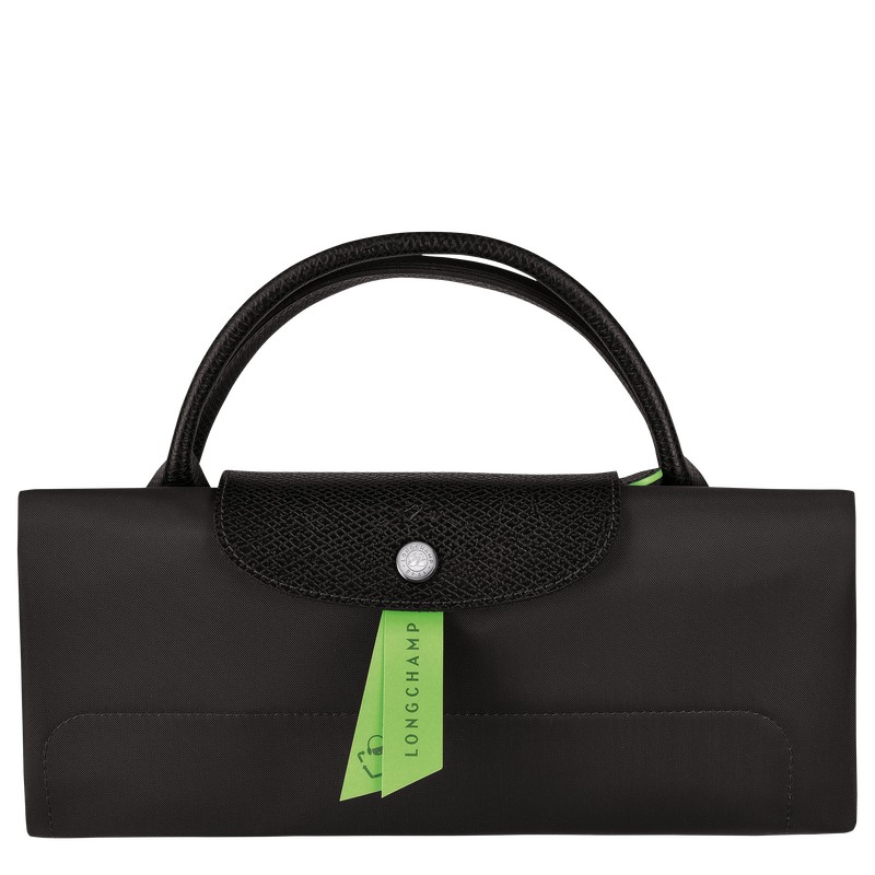 Longchamp Le Pliage Green M Travel bag - Recycled canvas Travel bags Black | DM34-K5RS