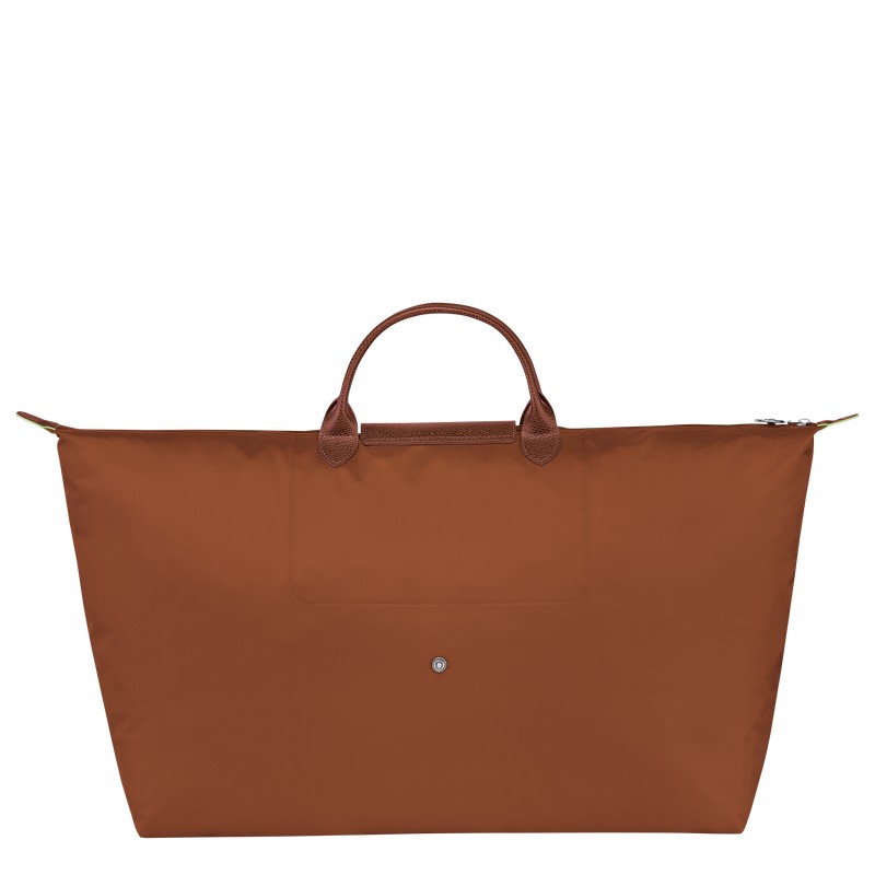 Longchamp Le Pliage Green M Travel bag - Recycled canvas Travel bags Cognac | QX26-R4YL