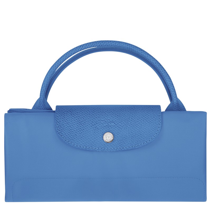 Longchamp Le Pliage Green M Travel bag - Recycled canvas Travel bags Cornflower | VI92-I5ZG