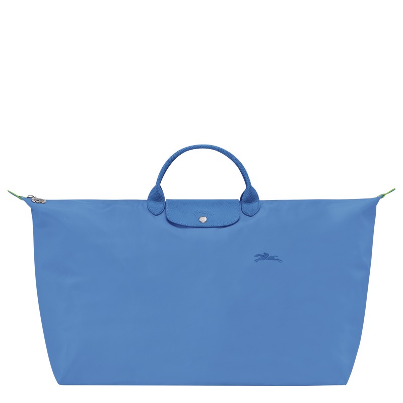 Longchamp Le Pliage Green M Travel bag - Recycled canvas Travel bags Cornflower | VI92-I5ZG