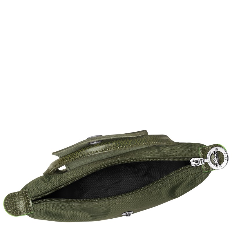 Longchamp Le Pliage Green Pouch with handle - Recycled canvas Pouches & Cases Forest | XR35-T9NG