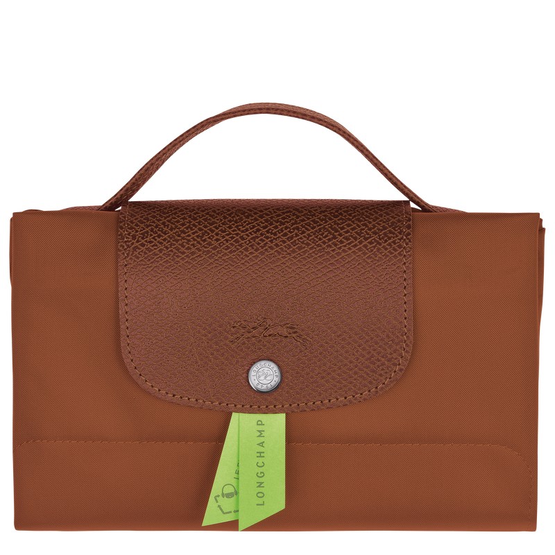 Longchamp Le Pliage Green S Briefcase - Recycled canvas Briefcase Cognac | HA12-J7JX