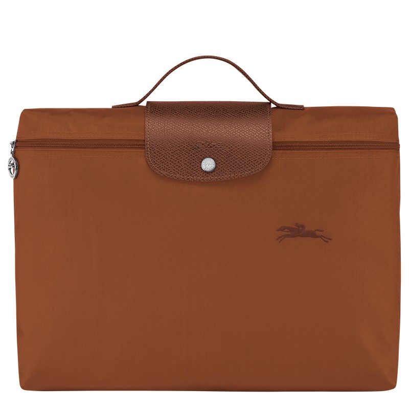 Longchamp Le Pliage Green S Briefcase - Recycled canvas Briefcase Cognac | HA12-J7JX