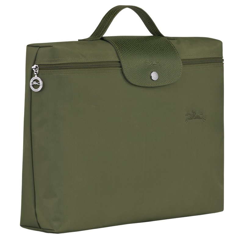 Longchamp Le Pliage Green S Briefcase - Recycled canvas Briefcase Forest | BD54-A7MI