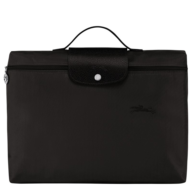 Longchamp Le Pliage Green S Briefcase - Recycled canvas Briefcase Black | RX60-N3IJ