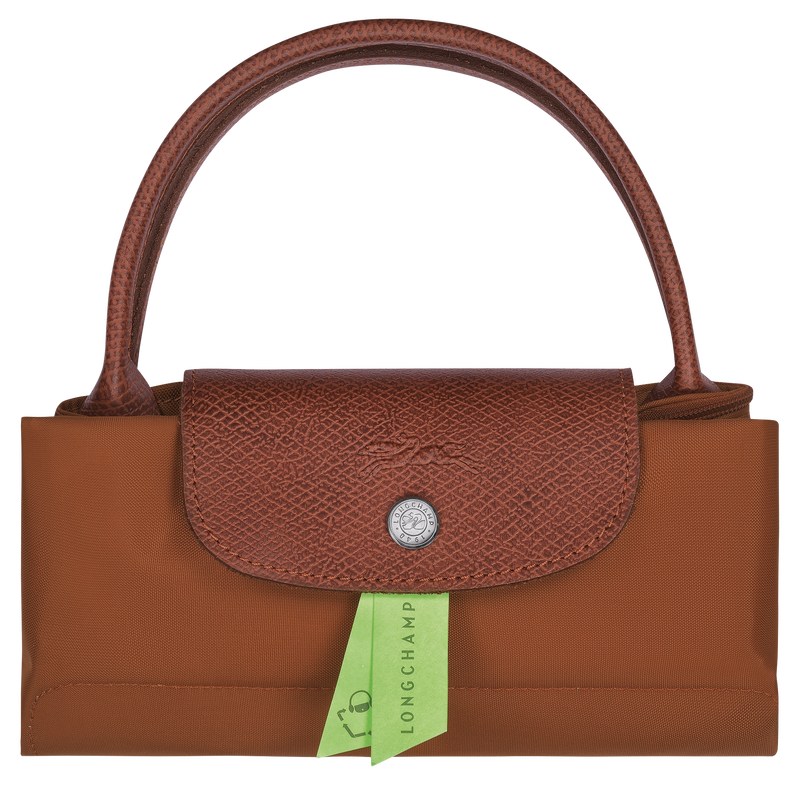 Longchamp Le Pliage Green S Handbag - Recycled canvas Handbags Cognac | PD04-Y4JJ