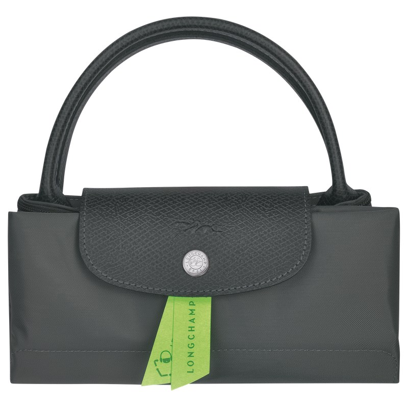 Longchamp Le Pliage Green S Handbag - Recycled canvas Handbags Graphite | SX83-U3ZK