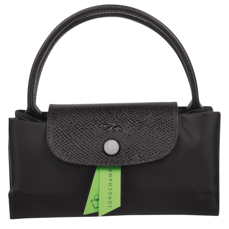 Longchamp Le Pliage Green S Handbag - Recycled canvas Handbags Black | NC45-M3PS