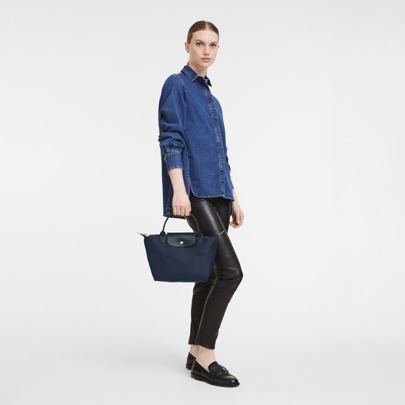 Longchamp Le Pliage Green S Handbag - Recycled canvas Handbags Navy | UD22-L5UV