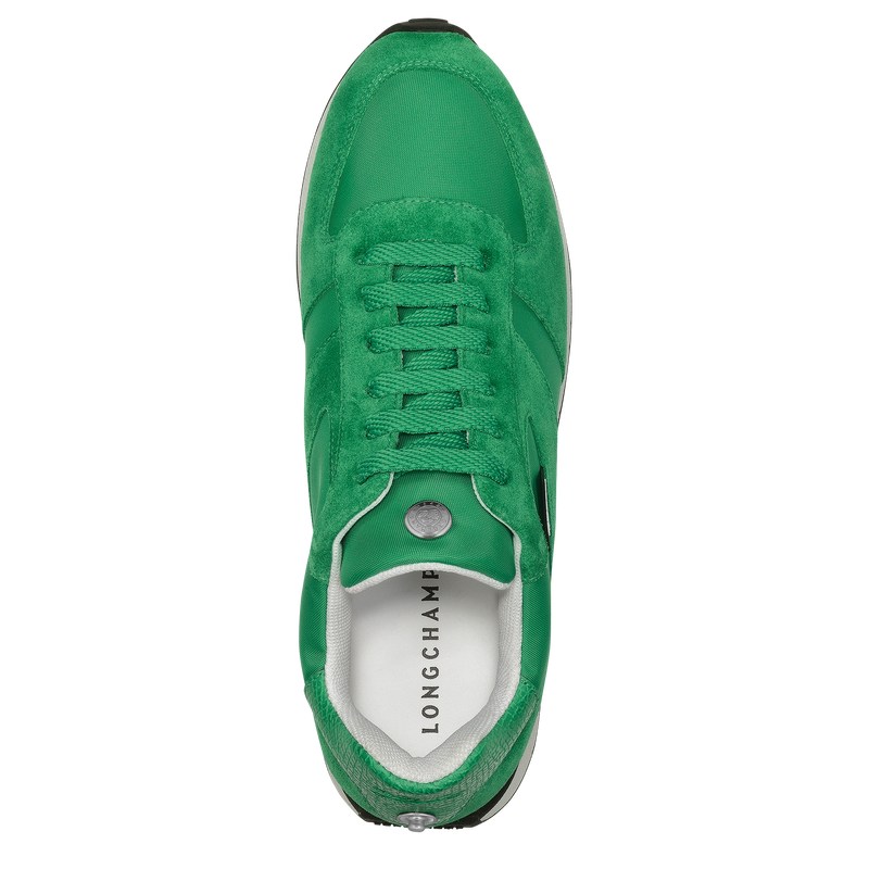 Longchamp Le Pliage Green Sneakers - Leather Sneakers Green | TY94-U2JV