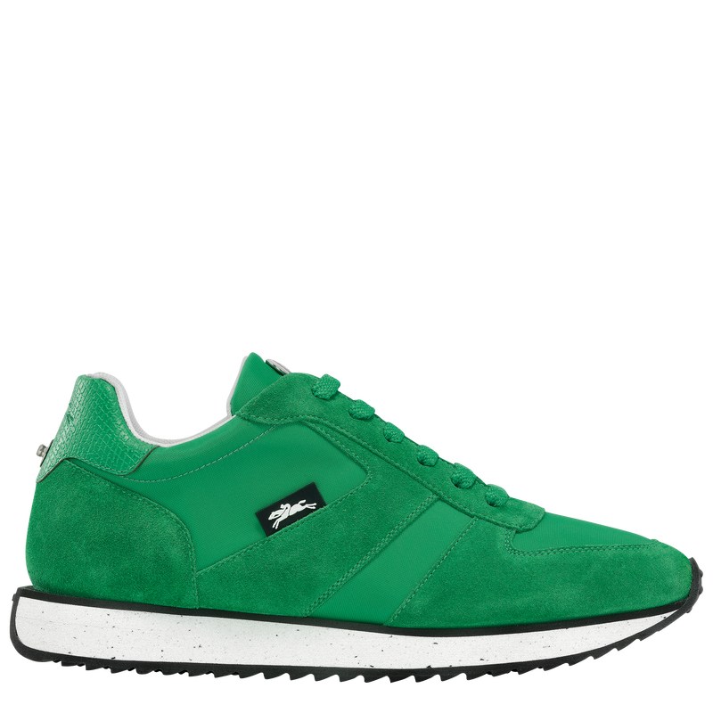 Longchamp Le Pliage Green Sneakers - Leather Sneakers Green | TY94-U2JV