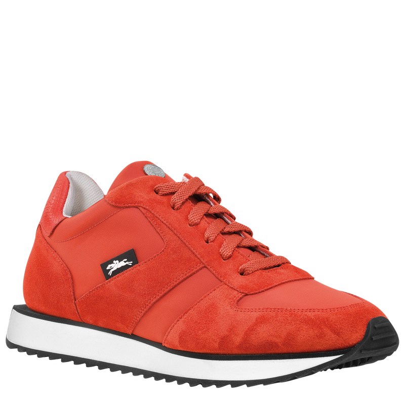 Longchamp Le Pliage Green Sneakers - Leather Sneakers Tomato | TC97-H0RR