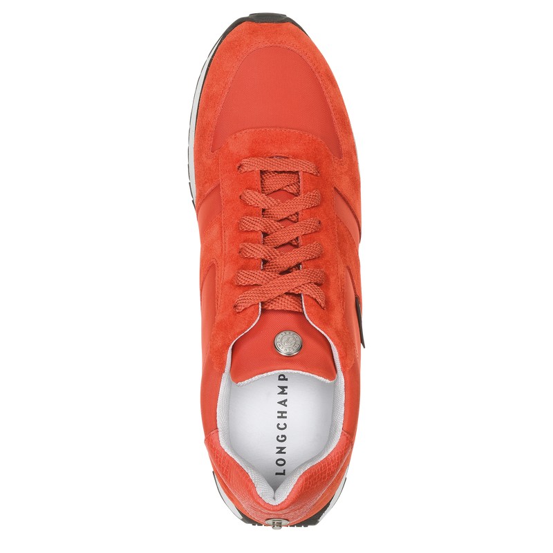 Longchamp Le Pliage Green Sneakers - Leather Sneakers Tomato | TC97-H0RR