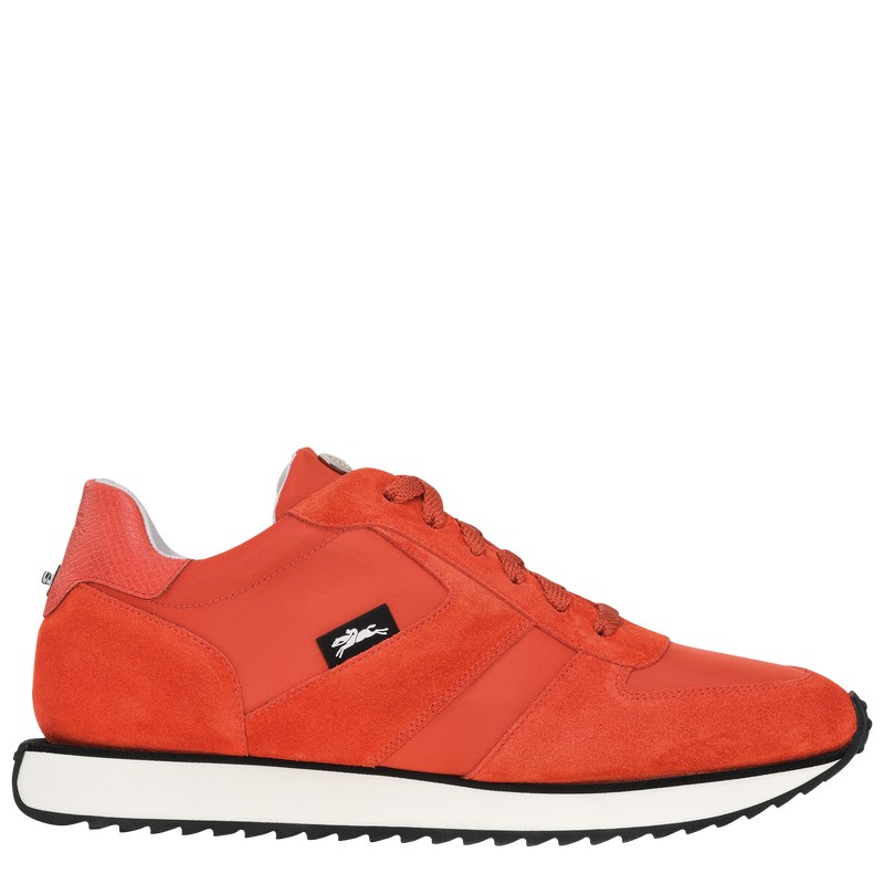 Longchamp Le Pliage Green Sneakers - Leather Sneakers Tomato | TC97-H0RR