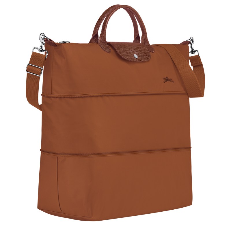 Longchamp Le Pliage Green Travel bag expandable - Recycled canvas Travel bags Cognac | EO56-N5EG