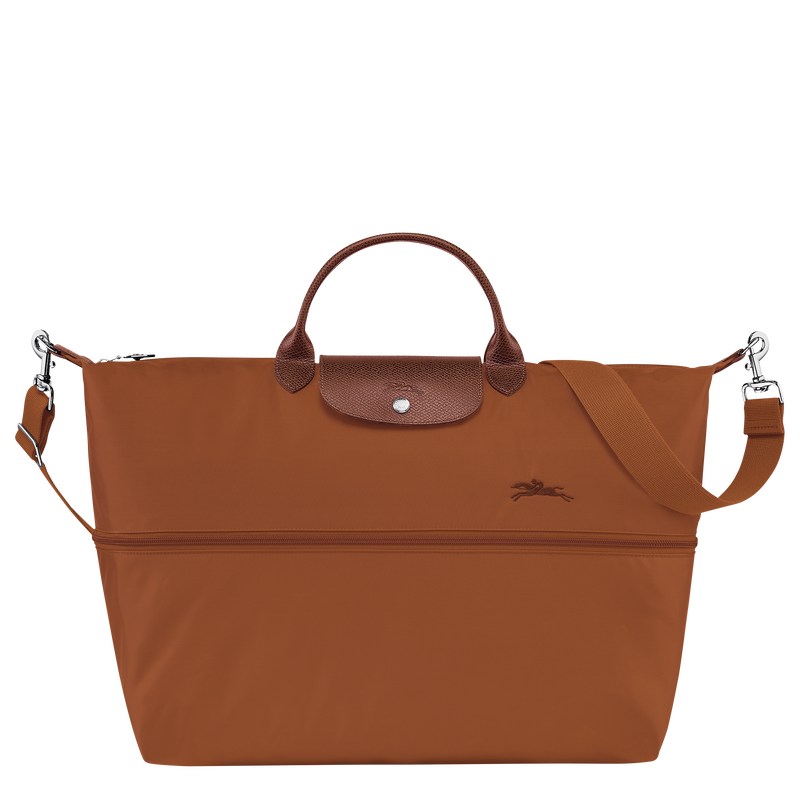 Longchamp Le Pliage Green Travel bag expandable - Recycled canvas Travel bags Cognac | EO56-N5EG