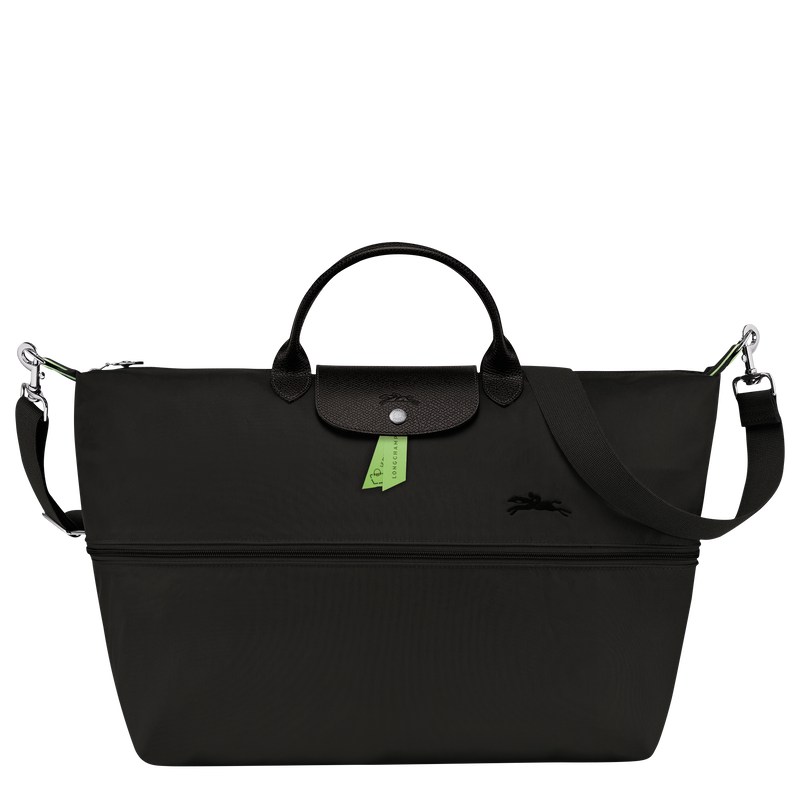 Longchamp Le Pliage Green Travel bag expandable - Recycled canvas Travel bags Black | QT09-G7UC