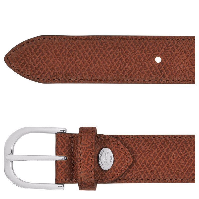 Longchamp Le Pliage Ladies' Belt - Leather Belts Cognac | DB80-H0LQ