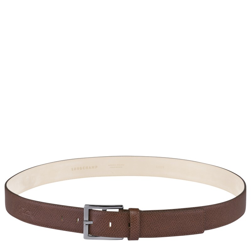 Longchamp Le Pliage Men\'s belt - Leather Belts Brown | VH21-R2VO