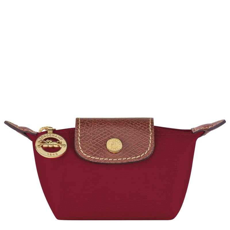 Longchamp Le Pliage Original Coin purse - Recycled canvas Cardholders & Coin purses Red | XM69-F4JC