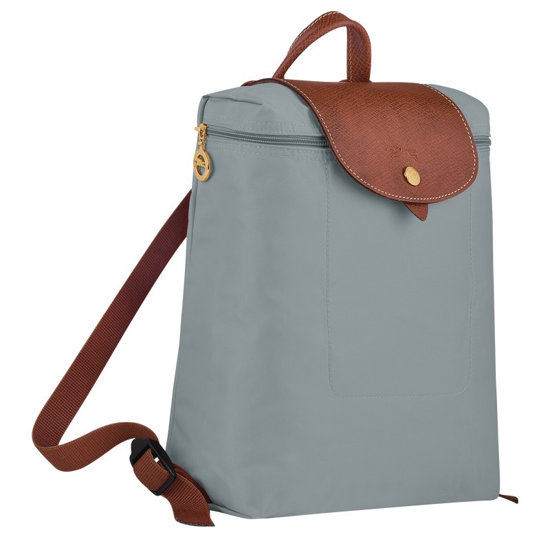 Longchamp Le Pliage Original M Backpack - Recycled canvas Backpacks Steel | IT08-A0YA