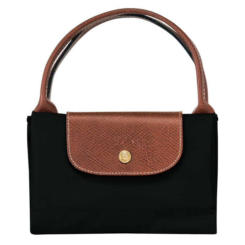 Longchamp Le Pliage Original M Handbag - Recycled canvas Handbags Black | VC65-D9RZ