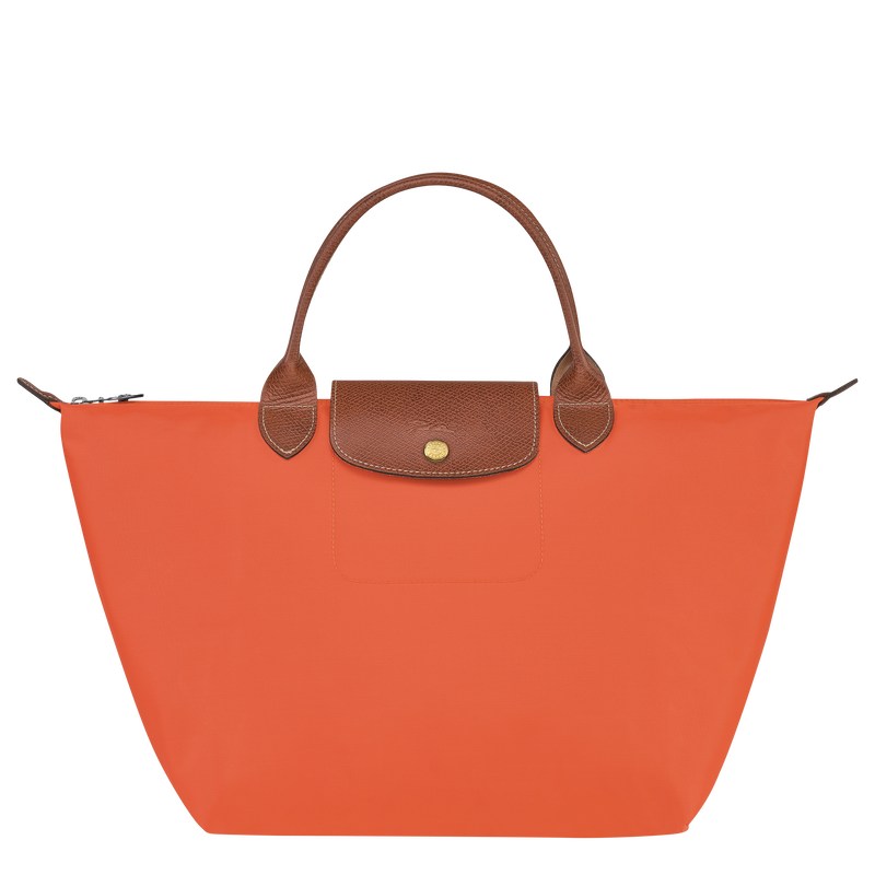 Longchamp Le Pliage Original M Handbag - Recycled canvas Handbags Orange | YN53-Z6HQ