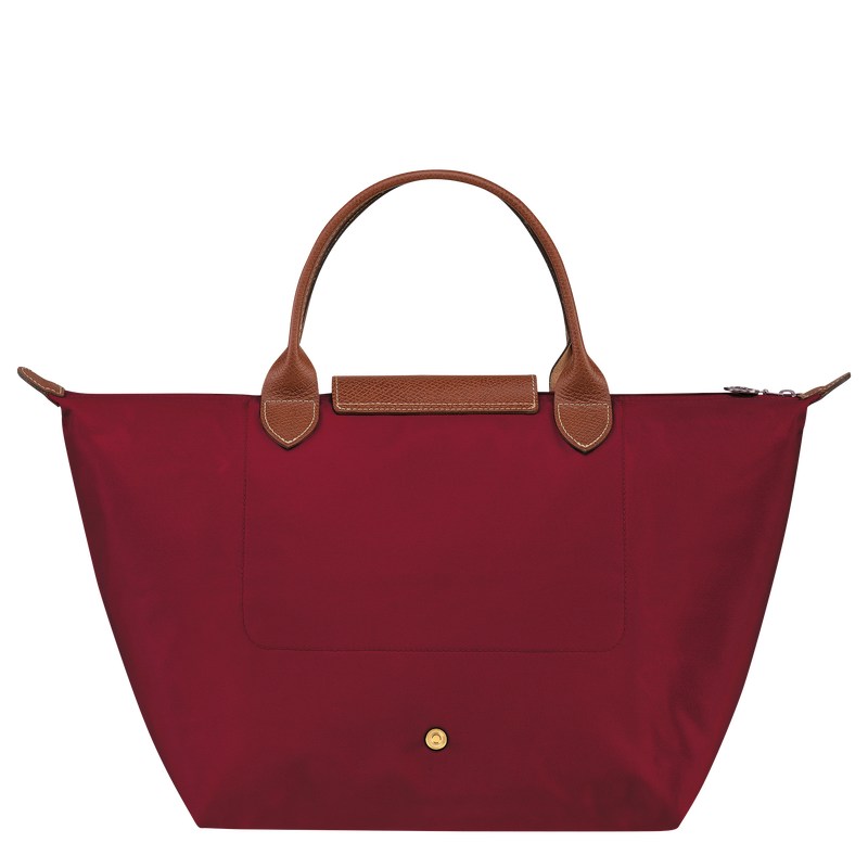 Longchamp Le Pliage Original M Handbag - Recycled canvas Handbags Red | EY98-Z4PM