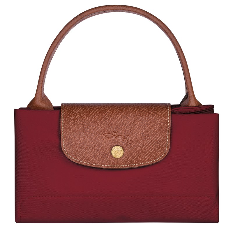 Longchamp Le Pliage Original M Handbag - Recycled canvas Handbags Red | EY98-Z4PM