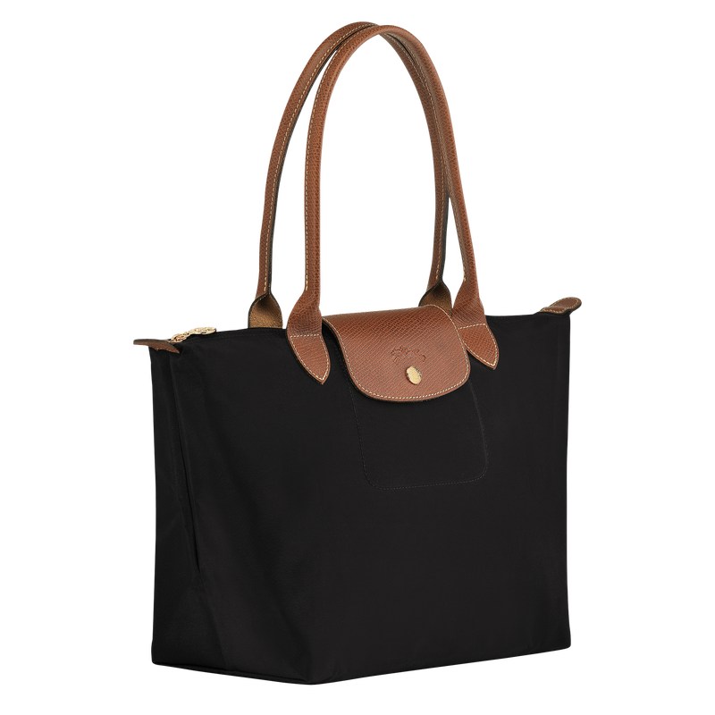 Longchamp Le Pliage Original M Tote bag - Recycled canvas Shoulder bags Black | RE74-K4TN